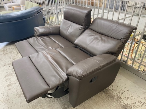【愛品館 江戸川店 ソファ】GTO（GTO株式会社）手動リクライニング 本革2Ｐソファ ID:156-019867-007