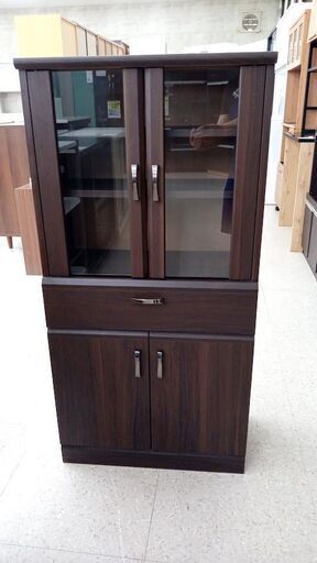 ★ジモティ割あり★  食器棚 ブラウン H118×D29×W58.5 クリーニング済み TJ8460