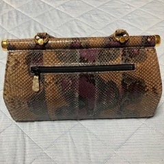 パイソン　蛇皮ハンドバッグの画像