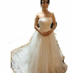 ウェディングドレス　Aライン　編み上げ
の画像