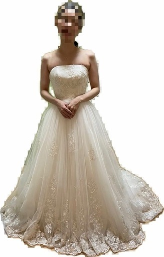 ウェディングドレス　Aライン　編み上げ