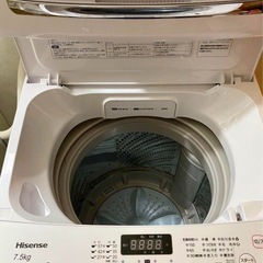 【美品】Hisense 洗濯機  ５７L 使用１年 HW-G75A 使用１年の画像
