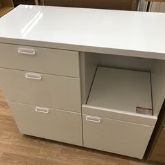 ★ジモティ割あり★ ニトリ キッチンカウンター ホワイト H85×W89×D42 クリーニング済み KJ6099