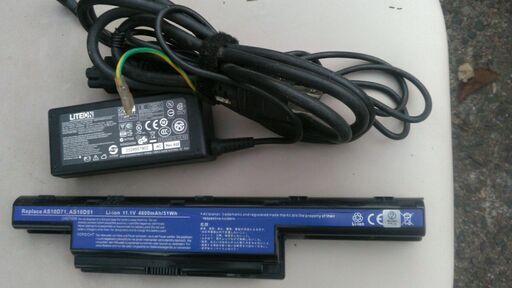 ノートＰＣ　ACER用　ACアダプタ、バッテリ