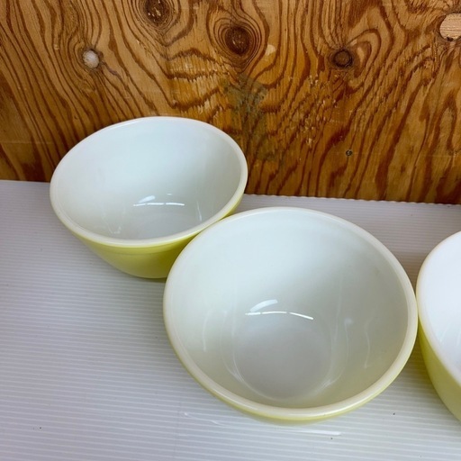 k0910608 PYREX パイレックス 耐熱ガラス ボウル 小 4個セット ヴィンテージ 米国製 USA キッチン 雑貨 コレクシ