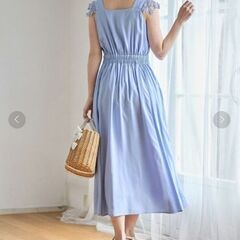 【新品】tocco closet　レース切り替えリネンライクノースリーブワンピースの画像