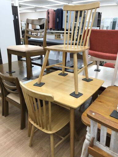 ★ジモティ割あり★  2人掛けダイニングセット ナチュラル H74×W75×D75 クリーニング済み KJ6105