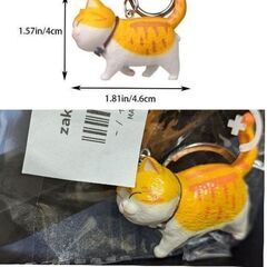 茶トラ猫/キーホルダー（新品）の画像