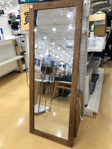 【軽トラック貸出サービス有】大型ウォールミラー UNICO ADDY ブラウン