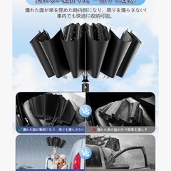 10本骨　逆折式傘　自動開閉　携帯式　晴雨兼用　UVカット　の画像