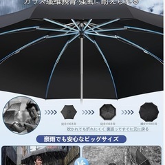 10本骨　逆折式傘　自動開閉　携帯式　晴雨兼用　UVカット　の画像
