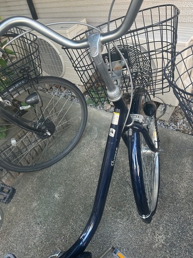 26インチ　自転車　紺