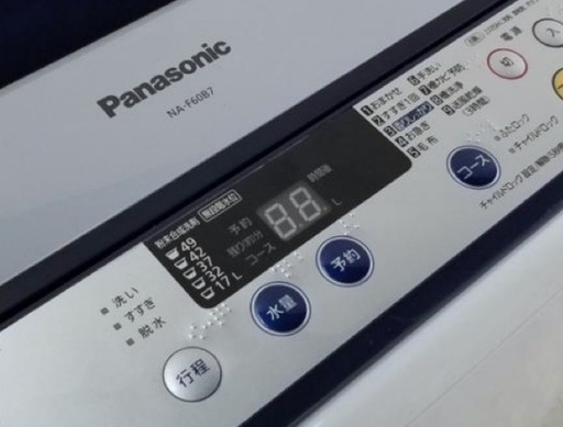 (送料無料) 2019年 6kg 極美品 洗濯機 Panasonic つけおきコース 香りしっかりコース 抗菌加工フィルター ③