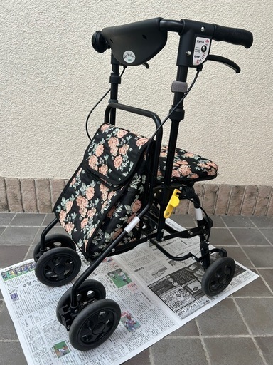 島製作所 スカイウォーカー S シルバーカー 花柄  押し車