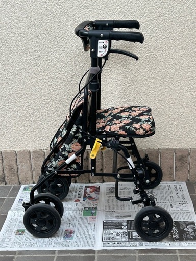 島製作所 スカイウォーカー S シルバーカー 花柄  押し車