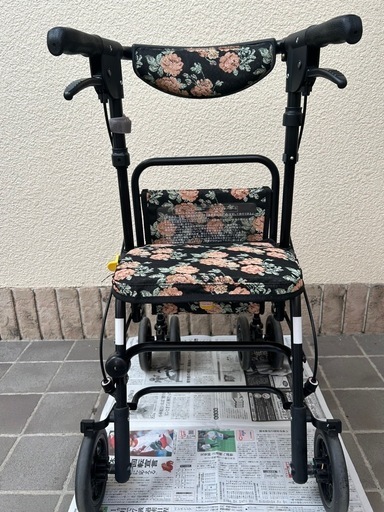 島製作所 スカイウォーカー S シルバーカー 花柄  押し車