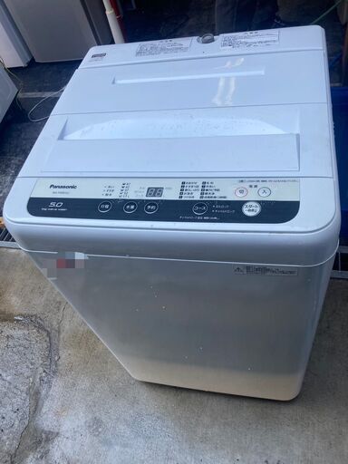 ☆中古￥9,800！Panasonic　5.0kg洗濯機　家電　2018年製　NA-F50B12J型　幅56㎝ｘ奥行57㎝ｘ高さ88㎝　【BI050】
