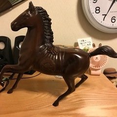 ユニコーン 金属製 ファンタジー 置物 長さ56cm