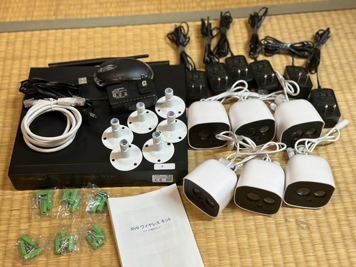 防犯カメラセット6台カメラ 屋外IP66防水 遠隔監視&動体検知 暗視撮影 H.265+映像圧縮技術 双方向通話 カメラ増設自由WiFi強化新品