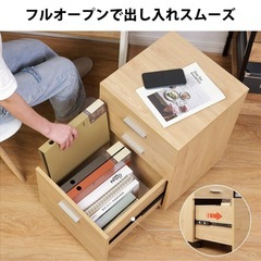 新品　デスクワゴン　ナチュラルの画像