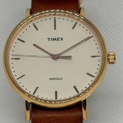 【オンでもオフでも】TIMEX 丸型　ゴールドの画像