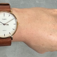 【オンでもオフでも】TIMEX 丸型　ゴールド