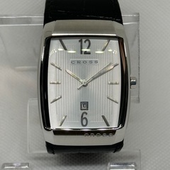 【シンプルでオシャレ】①CROSS 角型　シルバーの画像