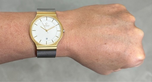 男女どちらでも【オシャレな北欧ブランド】⑦obaku  丸型　ゴールド