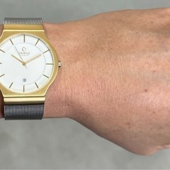 男女どちらでも【オシャレな北欧ブランド】⑦obaku  丸型　ゴールド