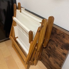 木製折りたたみローチェア２脚セット※お取引き中の画像