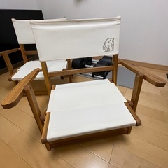 木製折りたたみローチェア２脚セット※お取引き中の画像