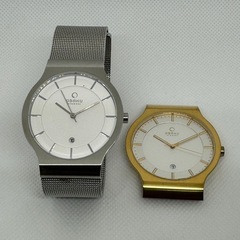 ２個セット　男女どちらでも【オシャレな北欧ブランド】⑤obaku  ゴールドとシルバーの画像