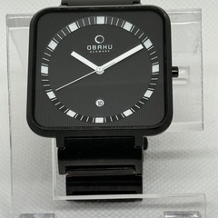 オシャレな北欧ブランド】②obaku  角型　黒の画像