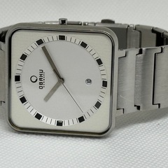 【オシャレな北欧ブランド】①obaku  角型　シルバーの画像