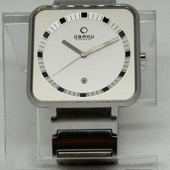 【オシャレな北欧ブランド】①obaku  角型　シルバーの画像