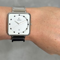 【オシャレな北欧ブランド】①obaku  角型　シルバー