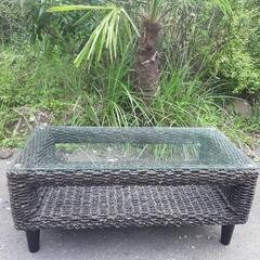 バリ家具　　ガラステーブル