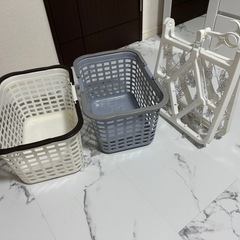 ※受渡予定者様決定済   洗濯カゴ 買い物カゴ 洗濯ハンガー ピ...