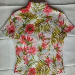 アロハシャツ風シースルーシャツ 半袖 Lサイズの画像