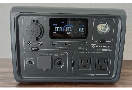 値下げ　BLUETTI ポータブル電源  EB3A 600W 車中泊 キャンプ バッテリー