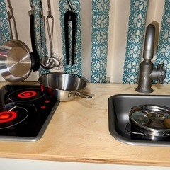 DUKTIG おままごとキッチン＋調理器具＋キッチン用品の画像