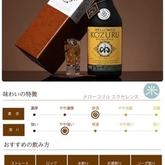 メロー コヅル エクセレンス 箱入り 700ml 1本 米焼酎 鹿児島県の画像