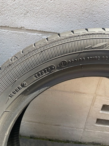DUNLOP ENASAVE 4本セット　165/60/15   2020年3月製造2本　2021年5月製造2本 バリ溝　パンク修復歴