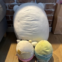 すみっコぐらし　しろくま　ぺんぎん　ねこ　ぬいぐるみの画像