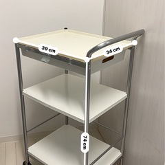 キャスター付きワゴン　白　IKEA
