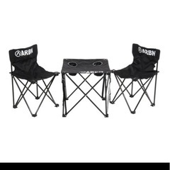 新品　エアボーン（ARBN） アウトドア　 テーブルチェア3点 セット バッグ付きの画像