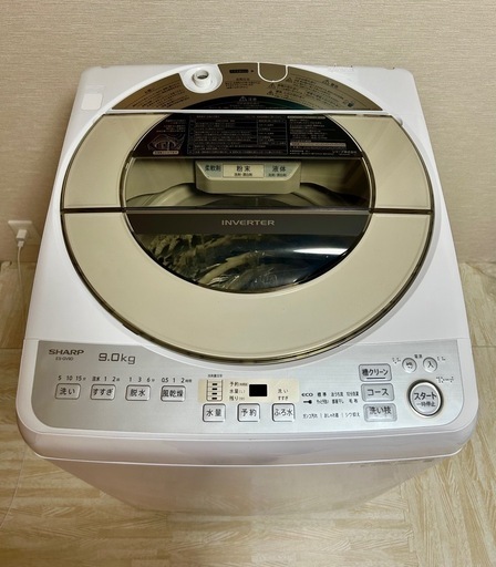 決まりましたSHARP シャープ 全自動洗濯機 ホワイト ゴールド系