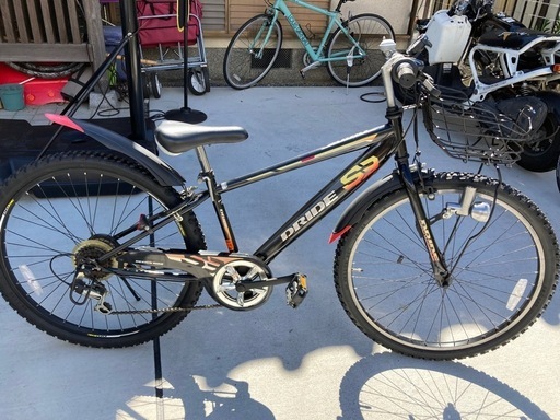 【ジュニアマウンテン】美品❗️26インチ　外装6段変速　スピードメーター付❗️前後タイヤ新品❗️泥除け、前カゴあり　若林自転車　浜大津店　SALE中❗️