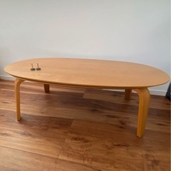 無印良品　楕円形 こたつ机 + こたつ布団の画像