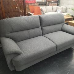 新品未使用　店舗展示品ファブリックグレー3人掛けの画像
